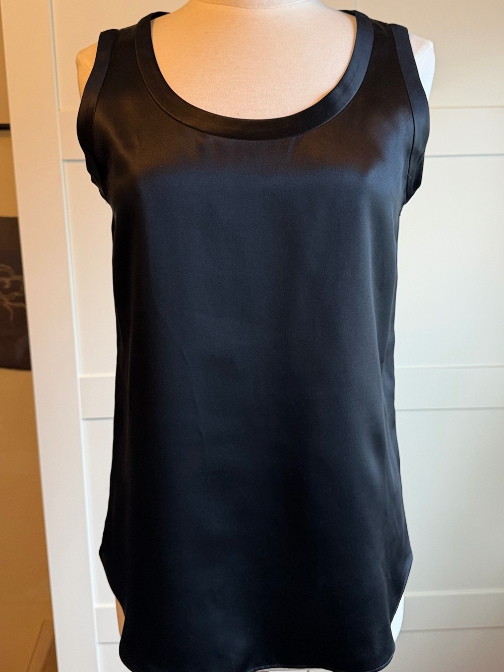 Lafayette 148 New York Black Silk Reversible Top